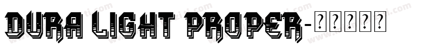 Dura Light Proper字体转换